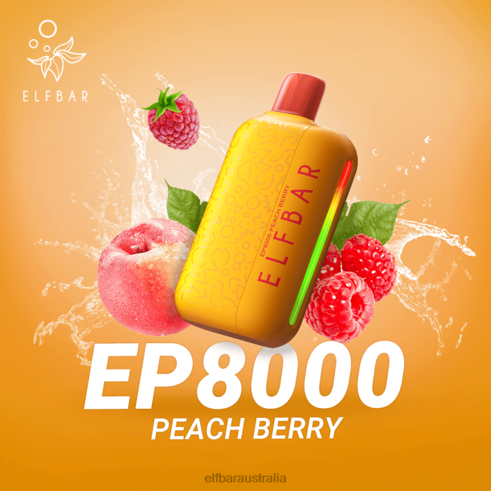 ELFBAR Disposable Vape New EP8000 Puffs Peach Berry RZD864
