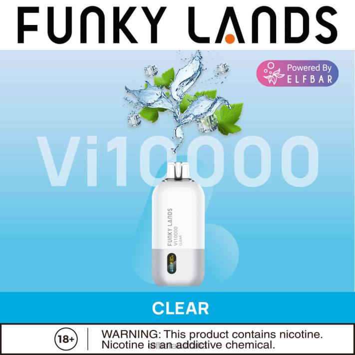 ELFBAR Funky Lands Disposable Vape Vi10000 Puffs Clear RZD8169